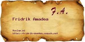 Fridrik Amadea névjegykártya