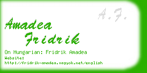 amadea fridrik business card